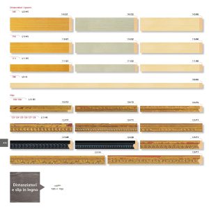 Distanziatori e slip in legno